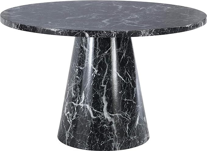 Meridian Furniture Omni Collection Modern | Contemporary Round Faux Marble Dining Table, 48" W x ... | Amazon (US)
