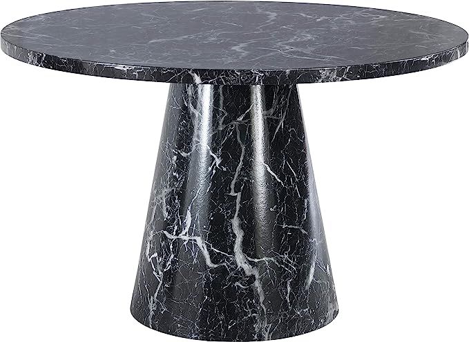 Meridian Furniture Omni Collection Modern | Contemporary Round Faux Marble Dining Table, 48" W x ... | Amazon (US)