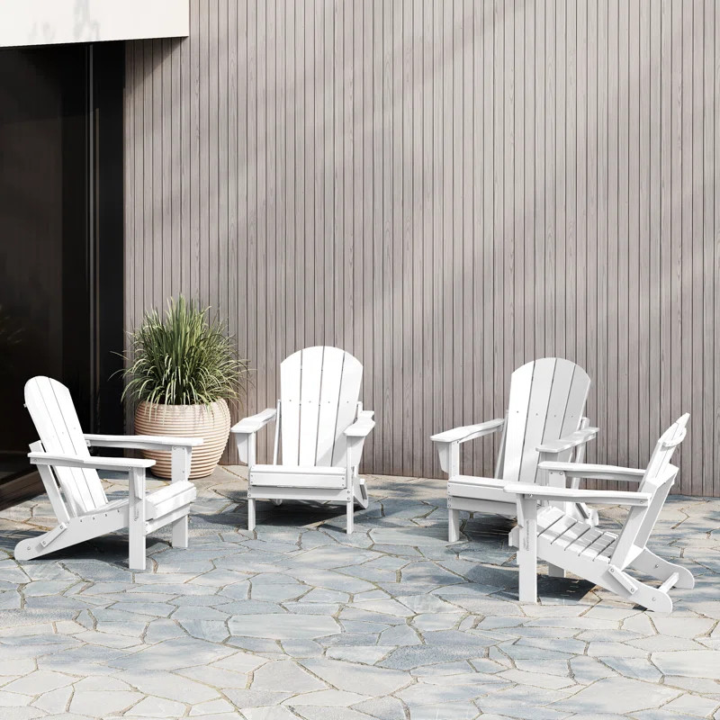 Laguna HDPE Folding Adirondack Chair (Set of 4) | Wayfair North America