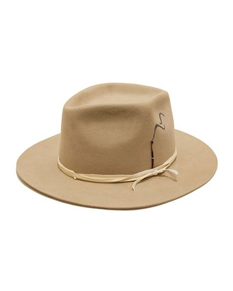 Nick Fouquet Smoking Beaver Felt Fedora Hat | Neiman Marcus