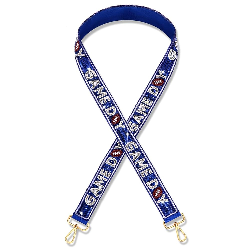 YAHPERN Beaded Purse Straps Game Day Purse Strap Replacement Sequin Crossbody Football Purse Stra... | Amazon (US)