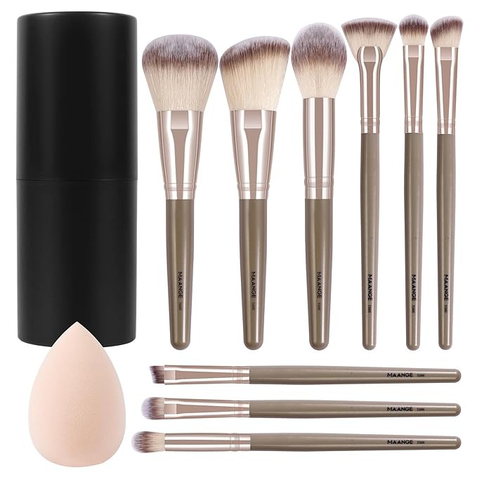 Makeup Brushes 11 Pcs Easy-taken Travel Makeup Brush Set Foundation Eye Shadows Blush Face Powder... | Amazon (US)