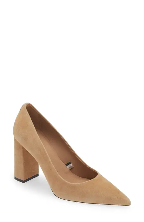 BOSS Janet Pointed Toe Pump in Light Beige at Nordstrom, Size 6.5 | Nordstrom