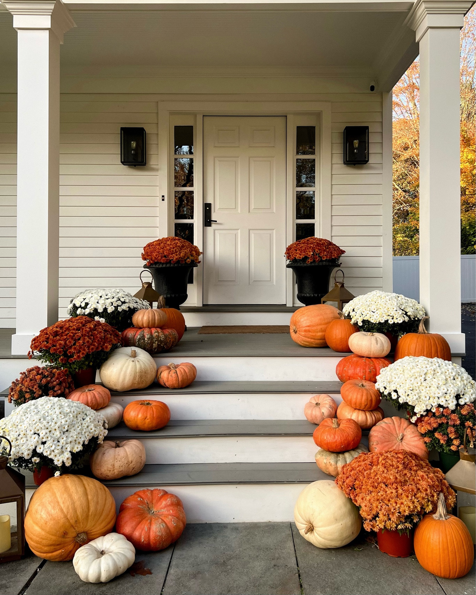 Front porch, pumpkin, New England, fall decor, planters. 

#LTKHalloween #LTKSeasonal #LTKHome