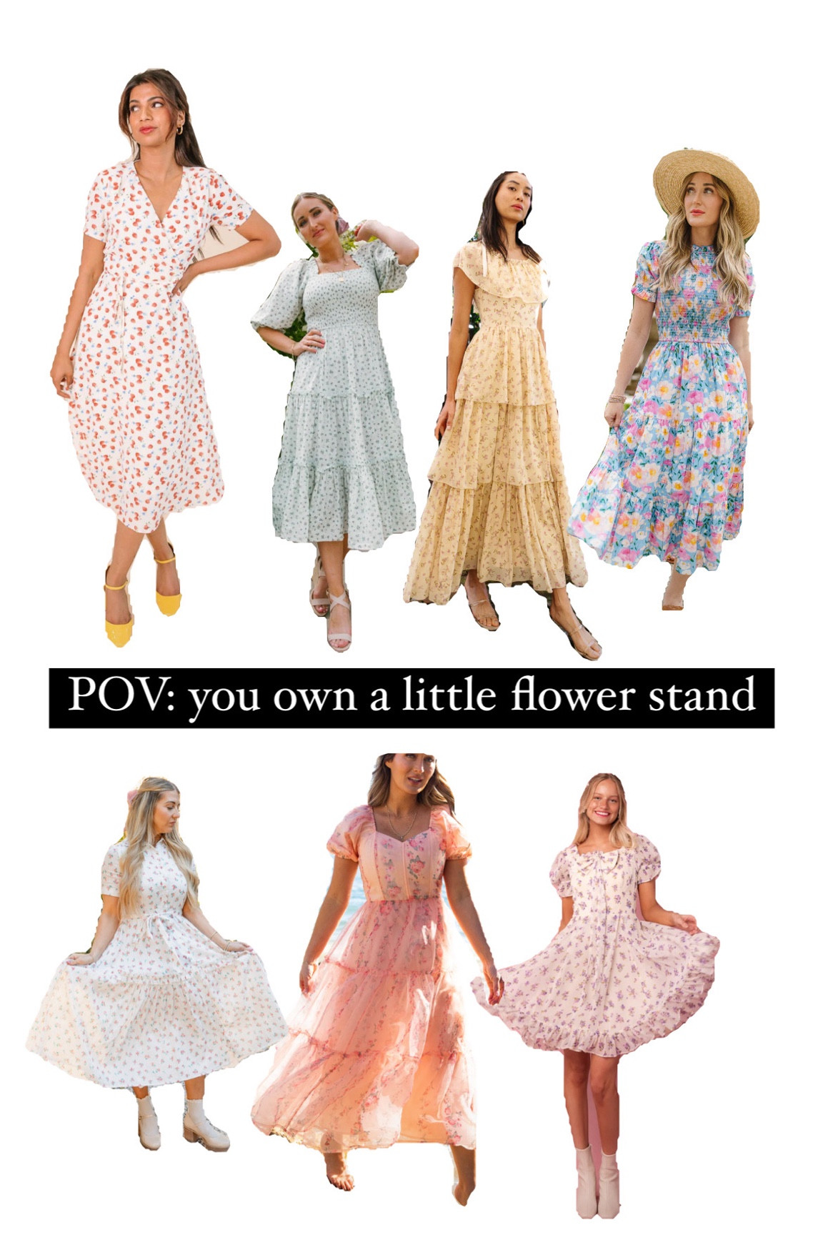 POV: you live in the countryside and own a little flower stand where you sell flowers from 😌🌸

floral dresses / spring dresses / whimsical dresses / easter dress 

#LTKSeasonal #LTKmidsize #LTKstyletip