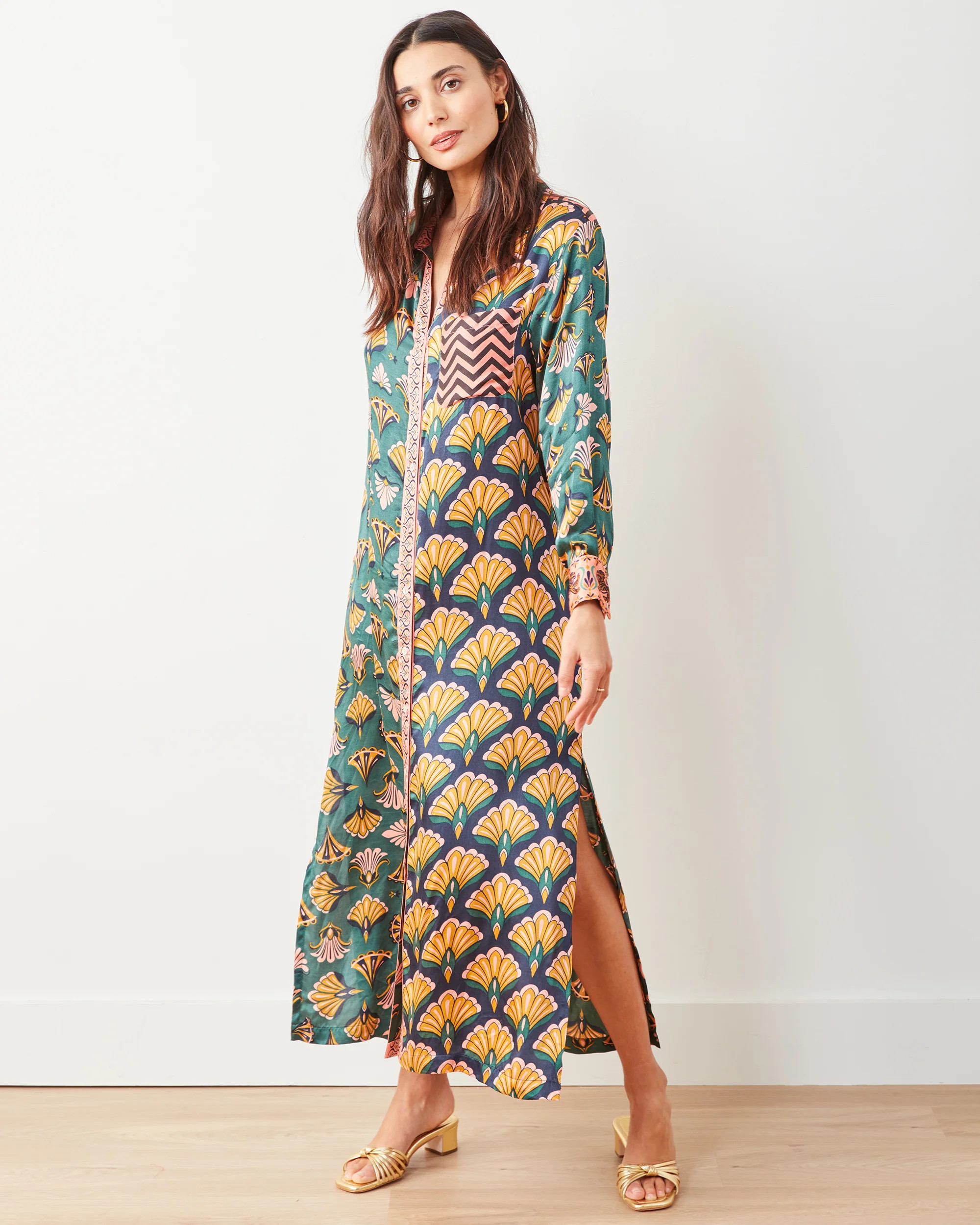 Cocktail Hour - Marianne Shirt Dress - Gemstone | Printfresh