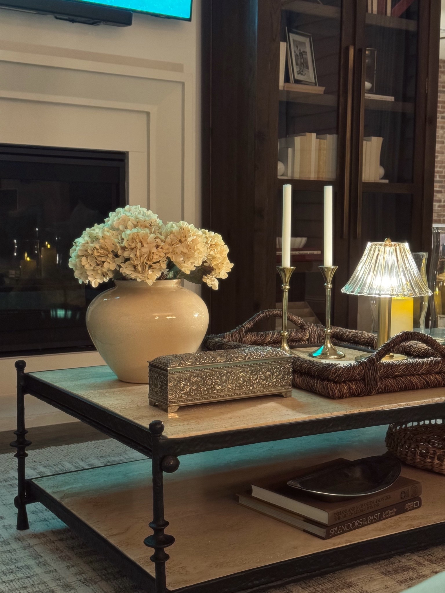 Living room, coffee table, transitional design, tall cabinets, vase, @Crate & Barrel 

#LTKHome #LTKmomlife