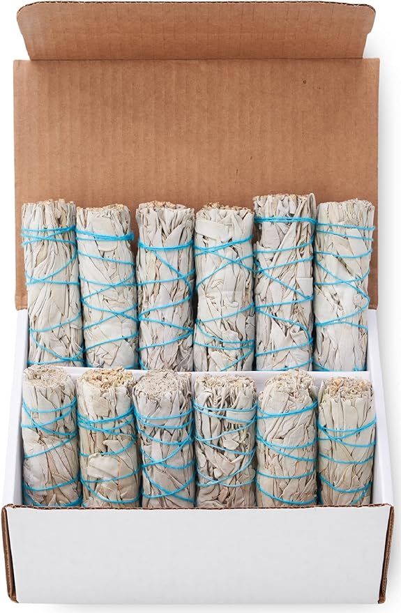 12 Pack White Sage ~ Sage Smudge Sticks for Smudging & Cleansing Energy ~ Bulk / Wholesale ~ Sust... | Amazon (US)