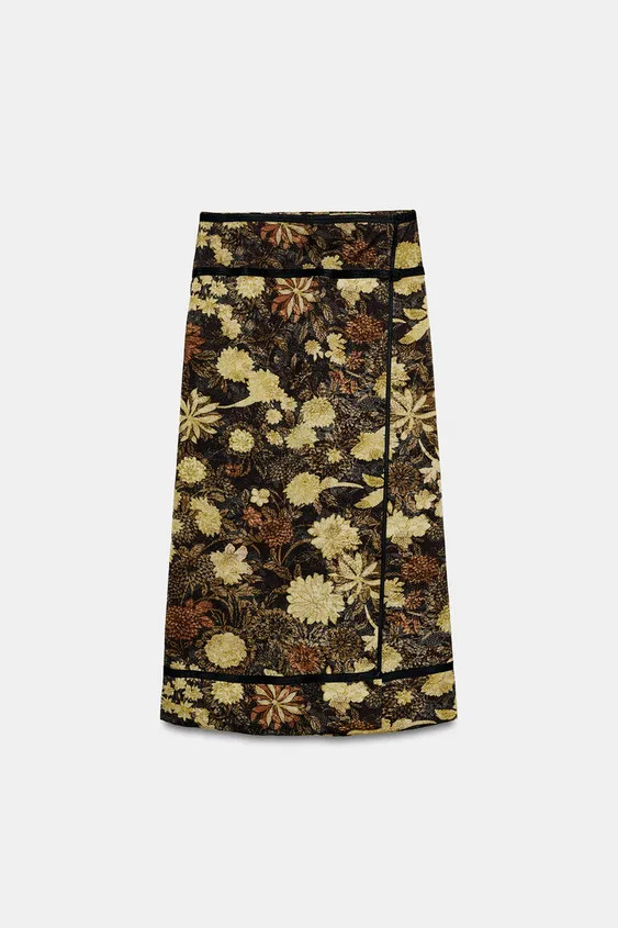 ZW COLLECTION FLORAL PAREO SKIRT | Zara UK
