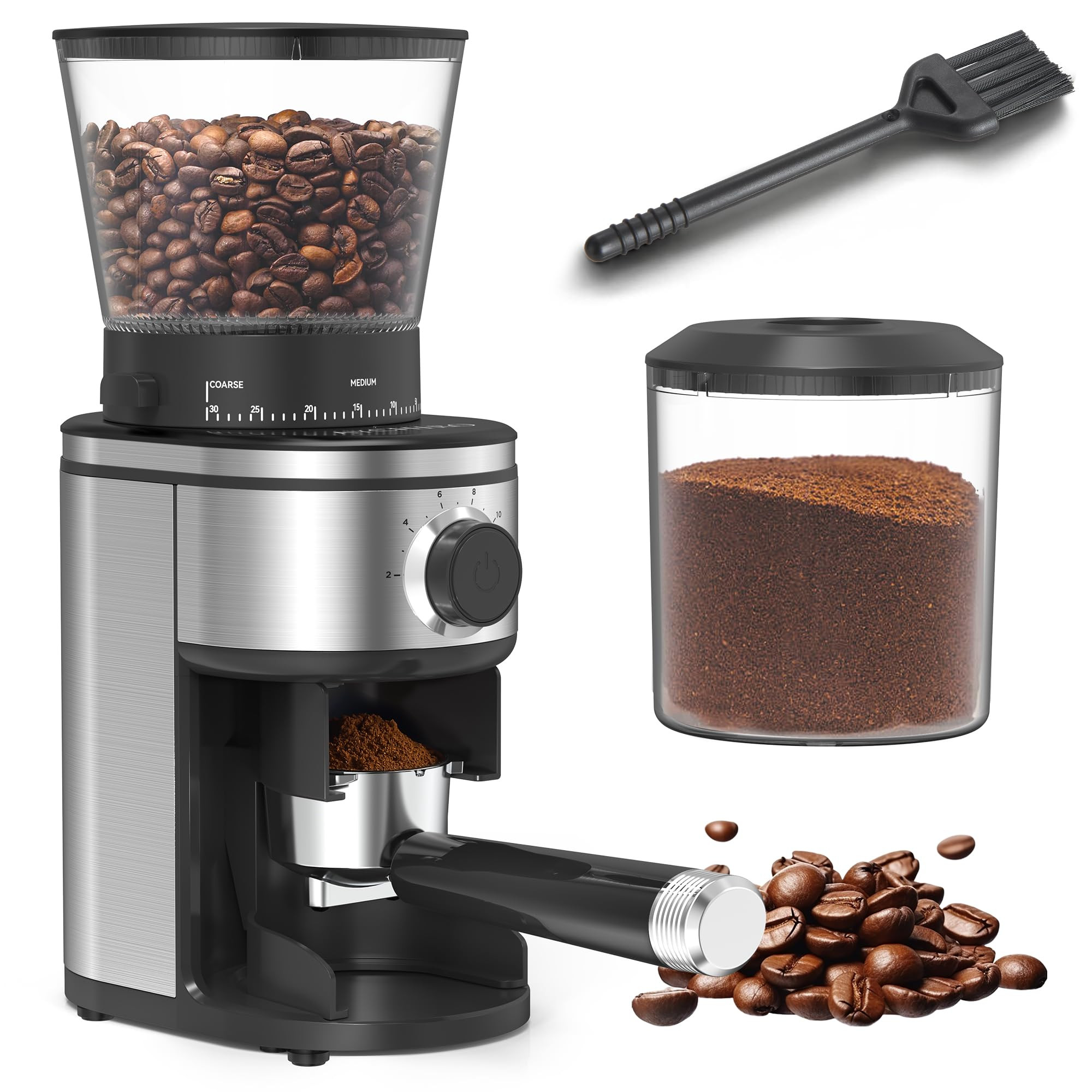 Coffee Grinder, Electric Conical Burr Grinder with 30 Grind Settings for 2-12 Cups, Adjustable Bu... | Amazon (US)