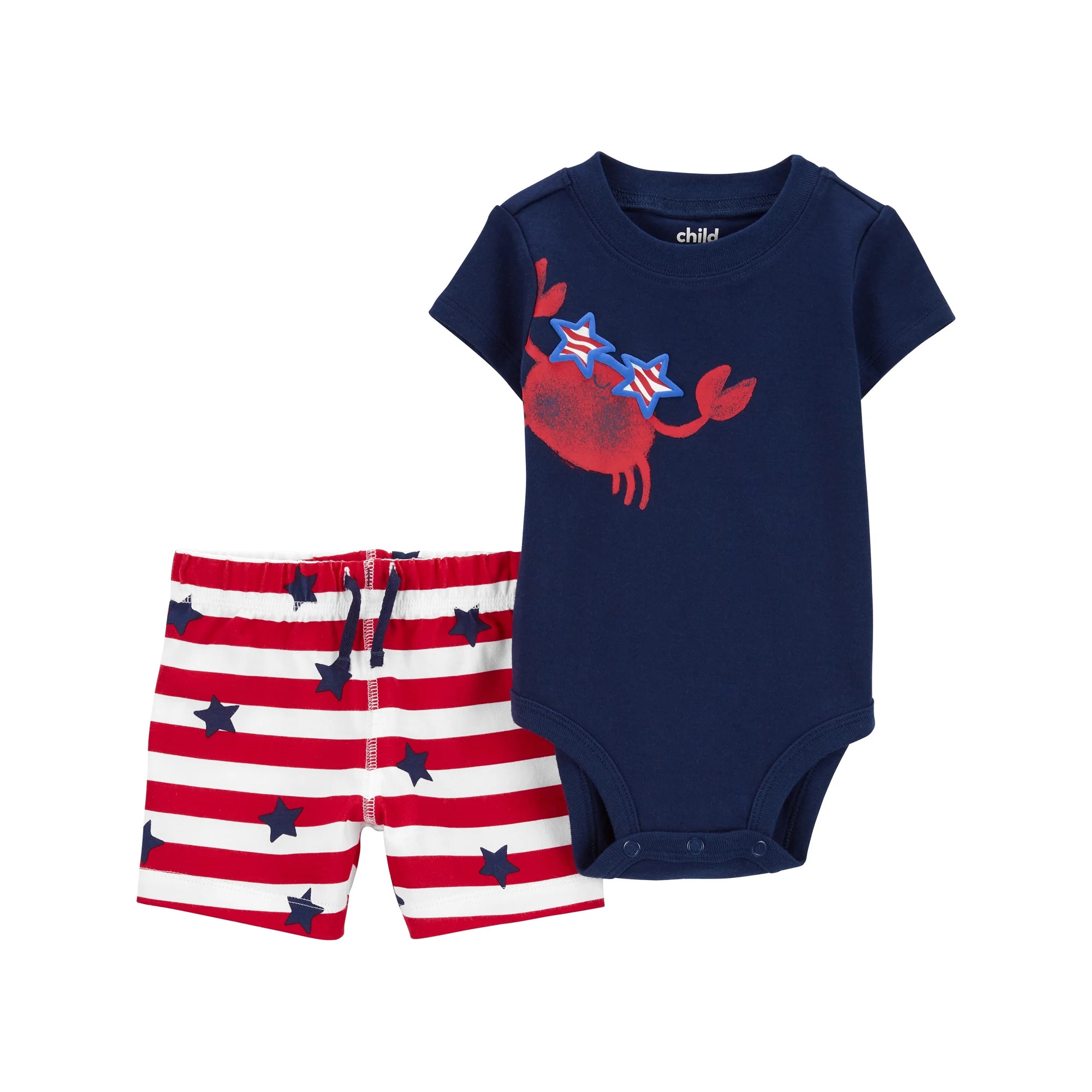 Carter's Child of Mine Baby Boy Patriotic Bodysuit and Pant Set, 2-Piece, Sizes Preemie-12M | Walmart (US)