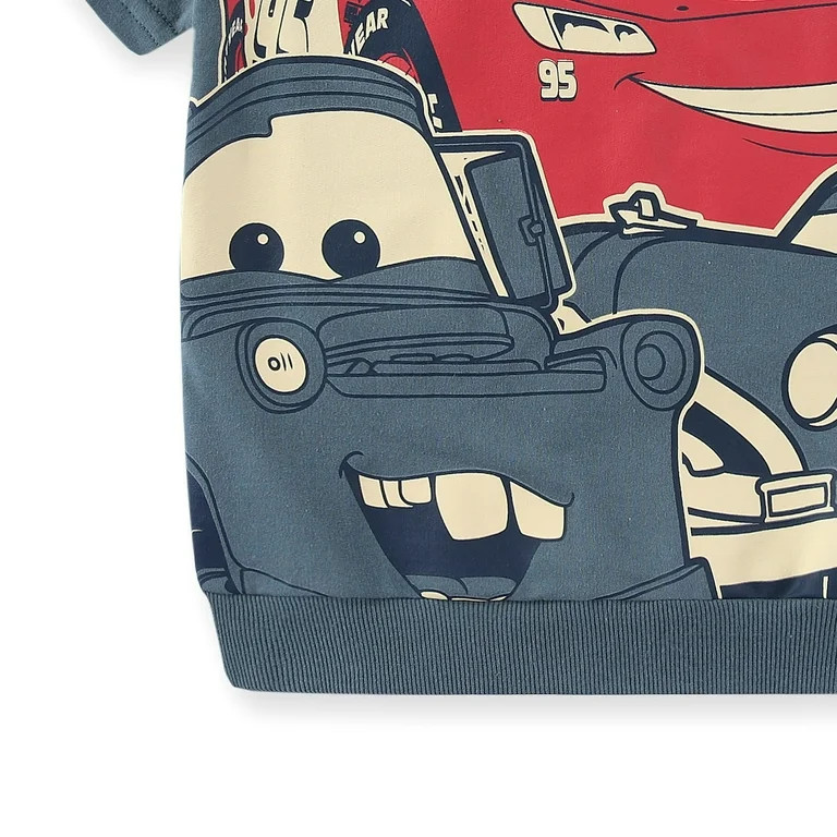 Disney Cars French Terry Short Sleeve T-Shirt and Shorts Set (Boys), 2 Piece Set, Sizes 4-10 | Walmart (US)