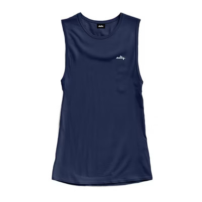 Dalix Womens Salty Muscle Tank in Navy Blue L Large | Target
