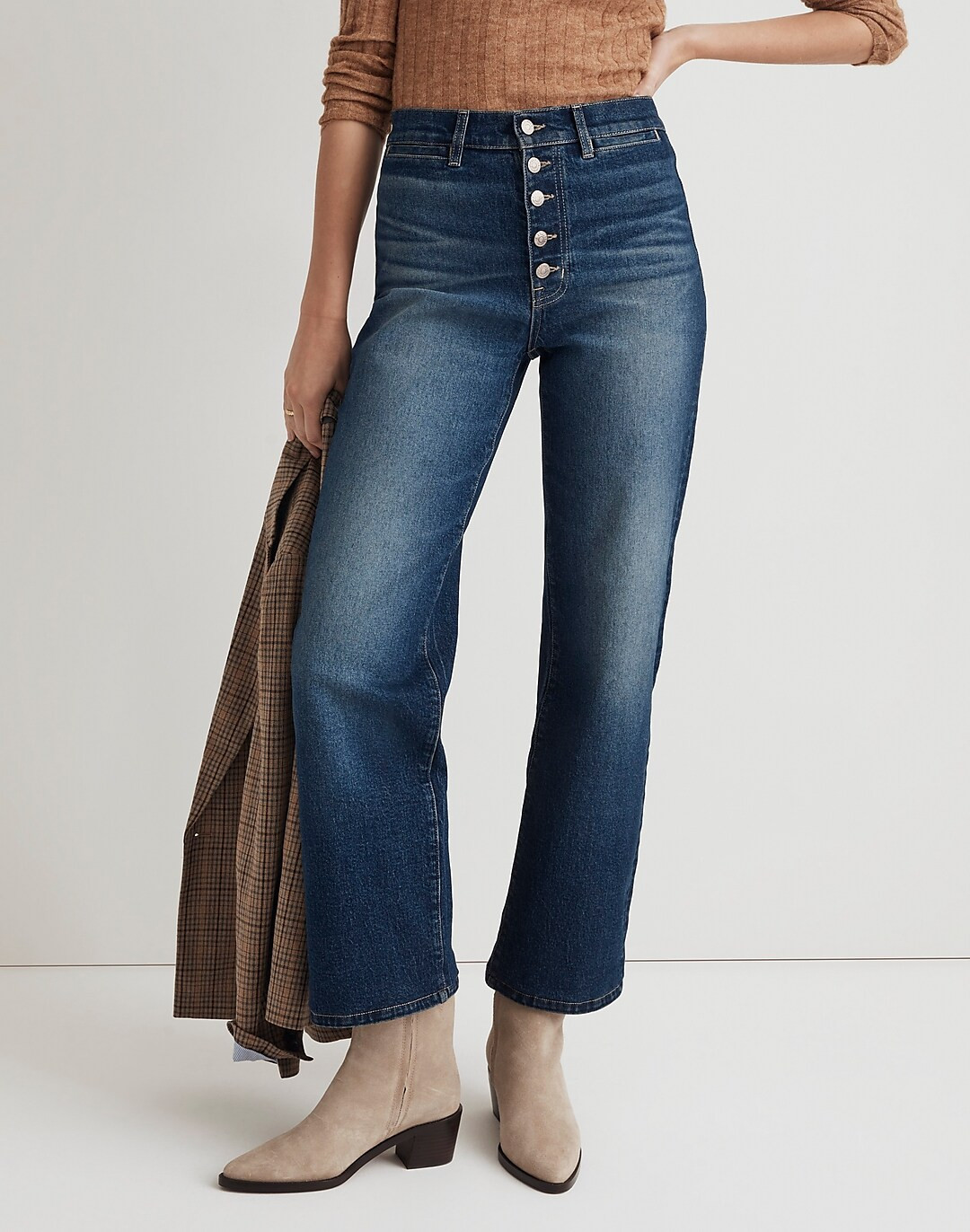 The Perfect Vintage Wide-Leg Jean in Clemens Wash: Button-Front Edition | Madewell