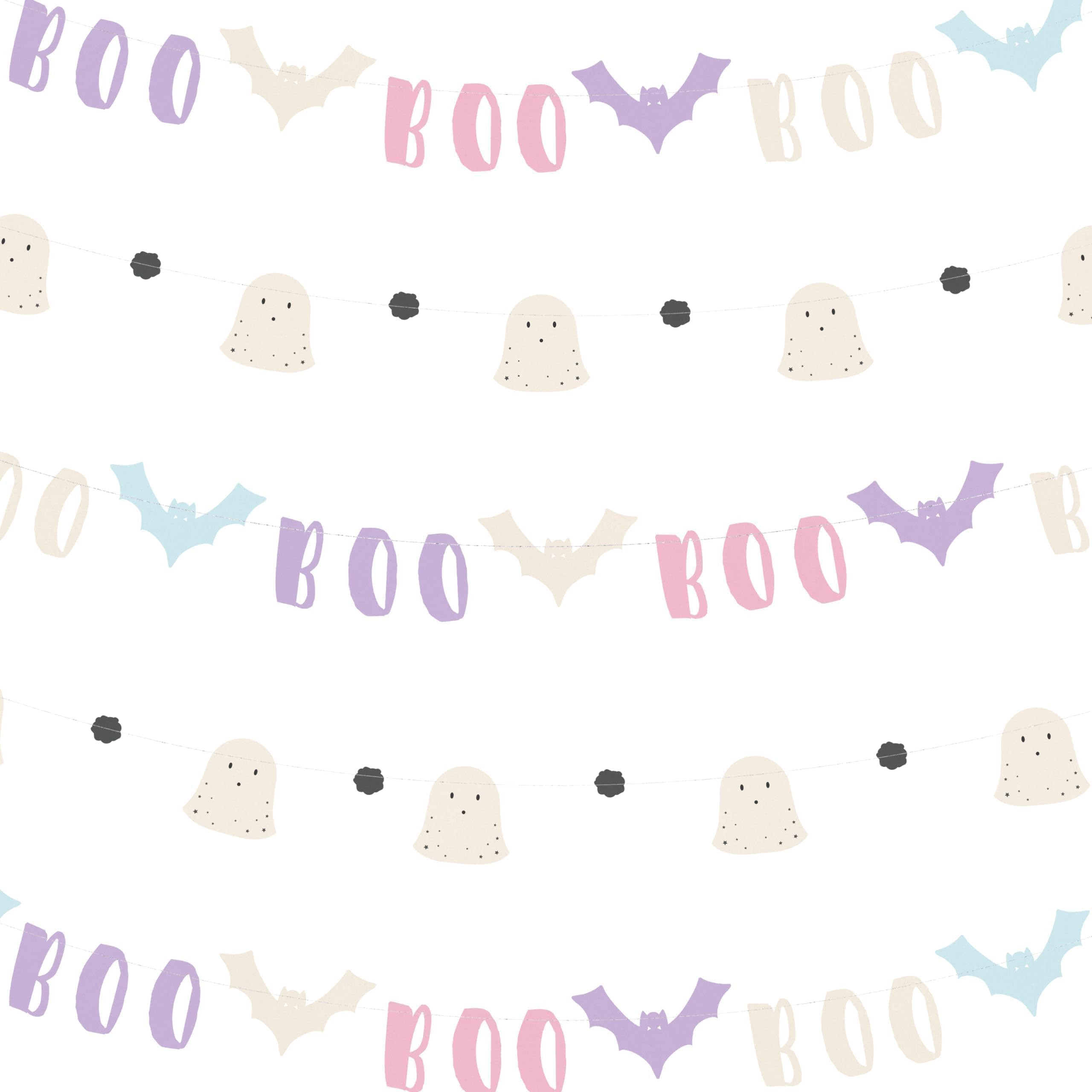 Cheerland Halloween Party Decorations Pastel Garland Bat Boo Ghost Pastelween Banner Hanging Phot... | Amazon (US)