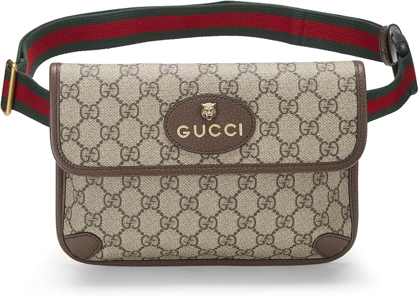 Amazon.com: Gucci, Pre-Loved Brown Original GG Supreme Canvas Neo Vintage Belt Bag, Brown : Luxur... | Amazon (US)
