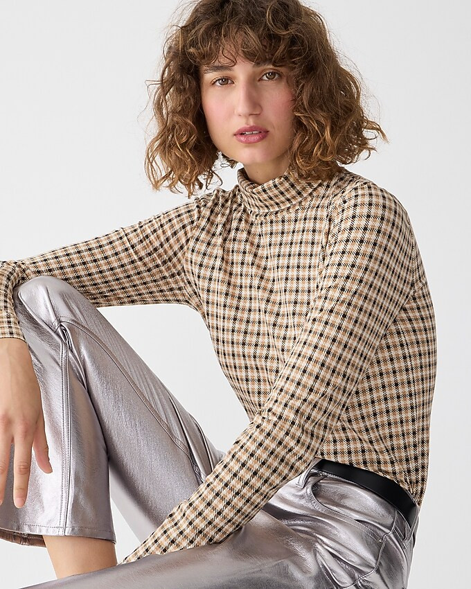 Tissue turtleneck in plaid | J. Crew US