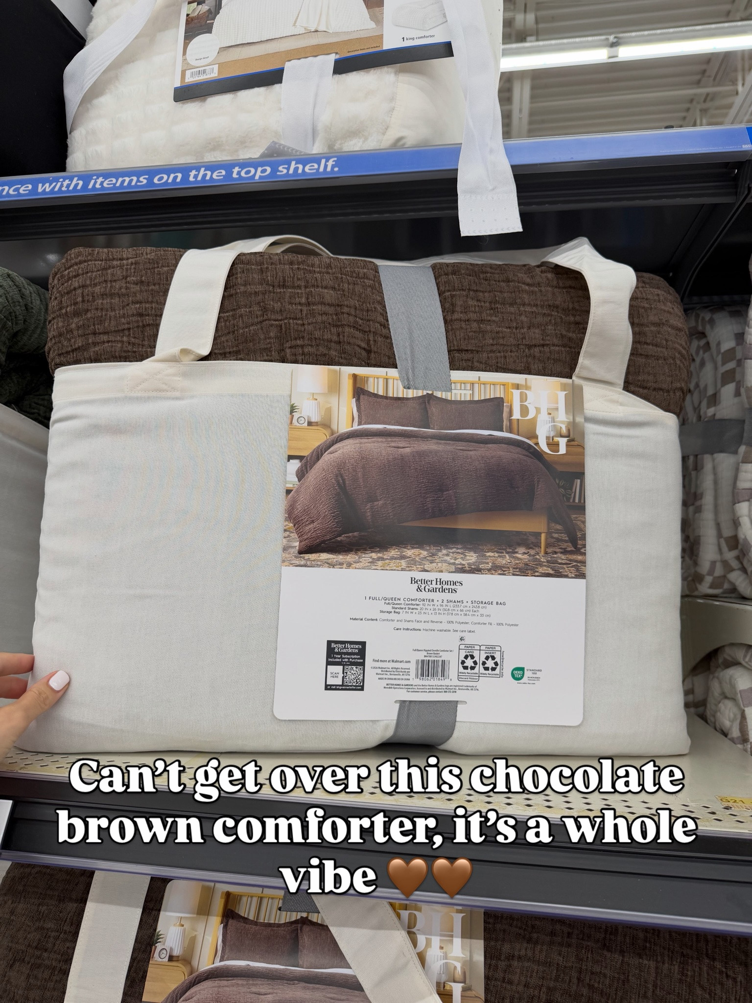 Walmart comforter set in chocolate brown (comes in other colors too), looks so high end and cozy #walmarthome bedding bedroom

#LTKHome