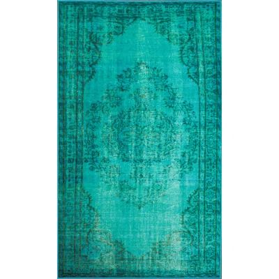 Xavier Machine Woven Turquoise Area Rug | Wayfair North America