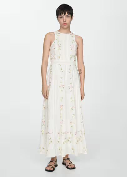 Embroidered cotton dress -  Women | Mango USA | MANGO (US)