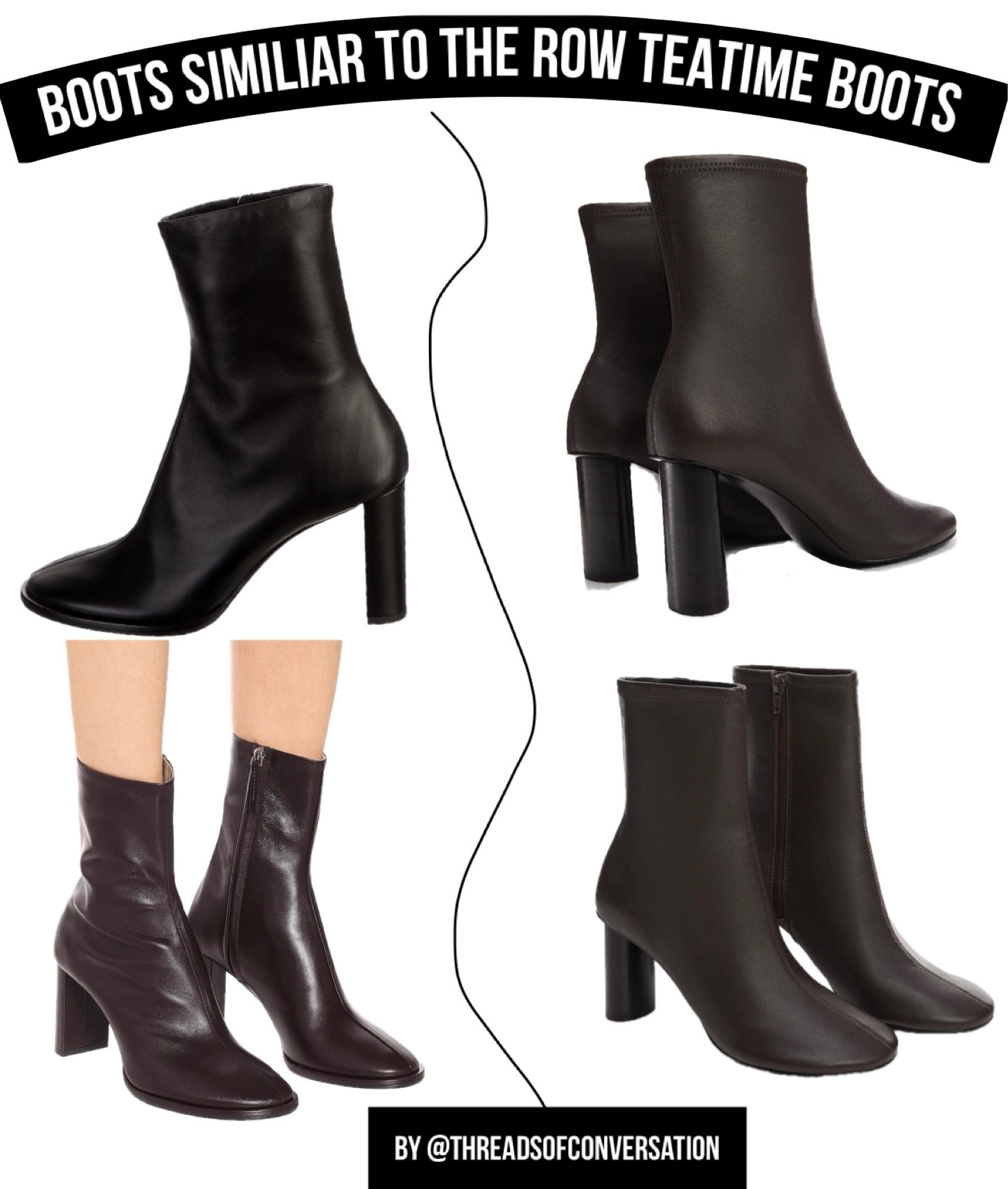 The Row teatime boots are some of the most sought after boots since they sadly don’t carry them anymore. However, while doing some late night online shopping I found boots that look strikingly similar to the teatime boots and are currently on sale! Link in bio to shop the boots. 🖤

#LTKSeasonal #LTKsalealert #LTKshoecrush