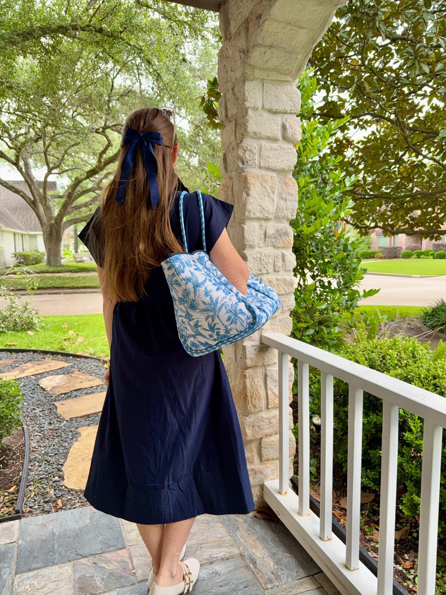 Cute toile tote bag from PopUps! 

Washable! 

Spring/summer classic outfit and accessories! 

Wearing size small in dress 

Preppy, Grandmillennial, coastal, chic, classic style 

#LTKItBag #LTKFindsUnder100 #LTKStyleTip
