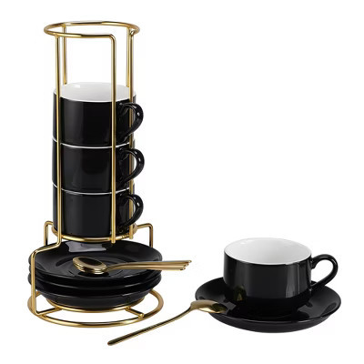 Unique Bargains Espresso Cups 3oz 1 Set Black | Target