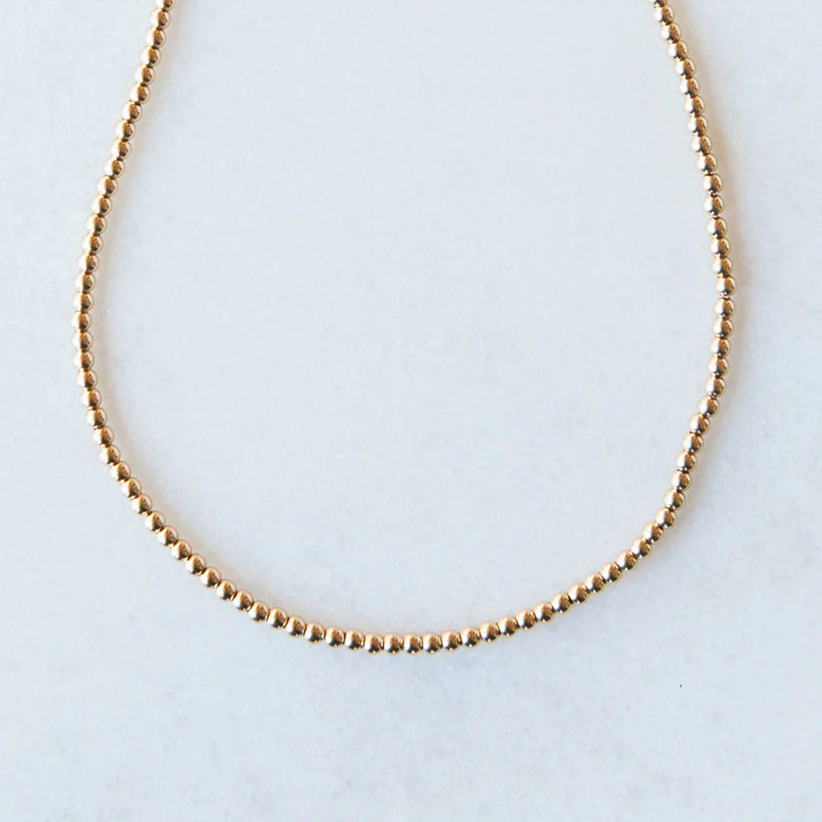 Gold Beaded Necklace | 14-Karat | Golden Thread