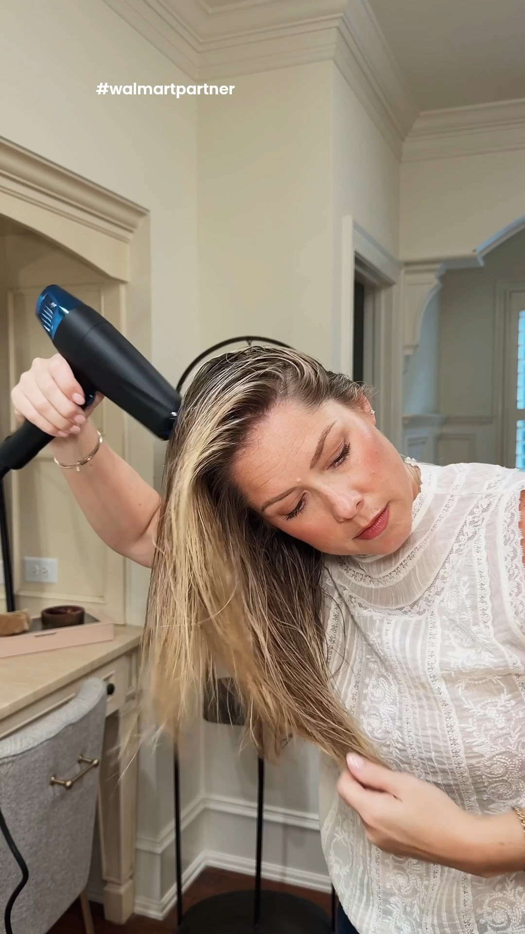 #walmartpartner #ad Got the smoothest blower with this blowdryer I just got on Walmart! @Walmart