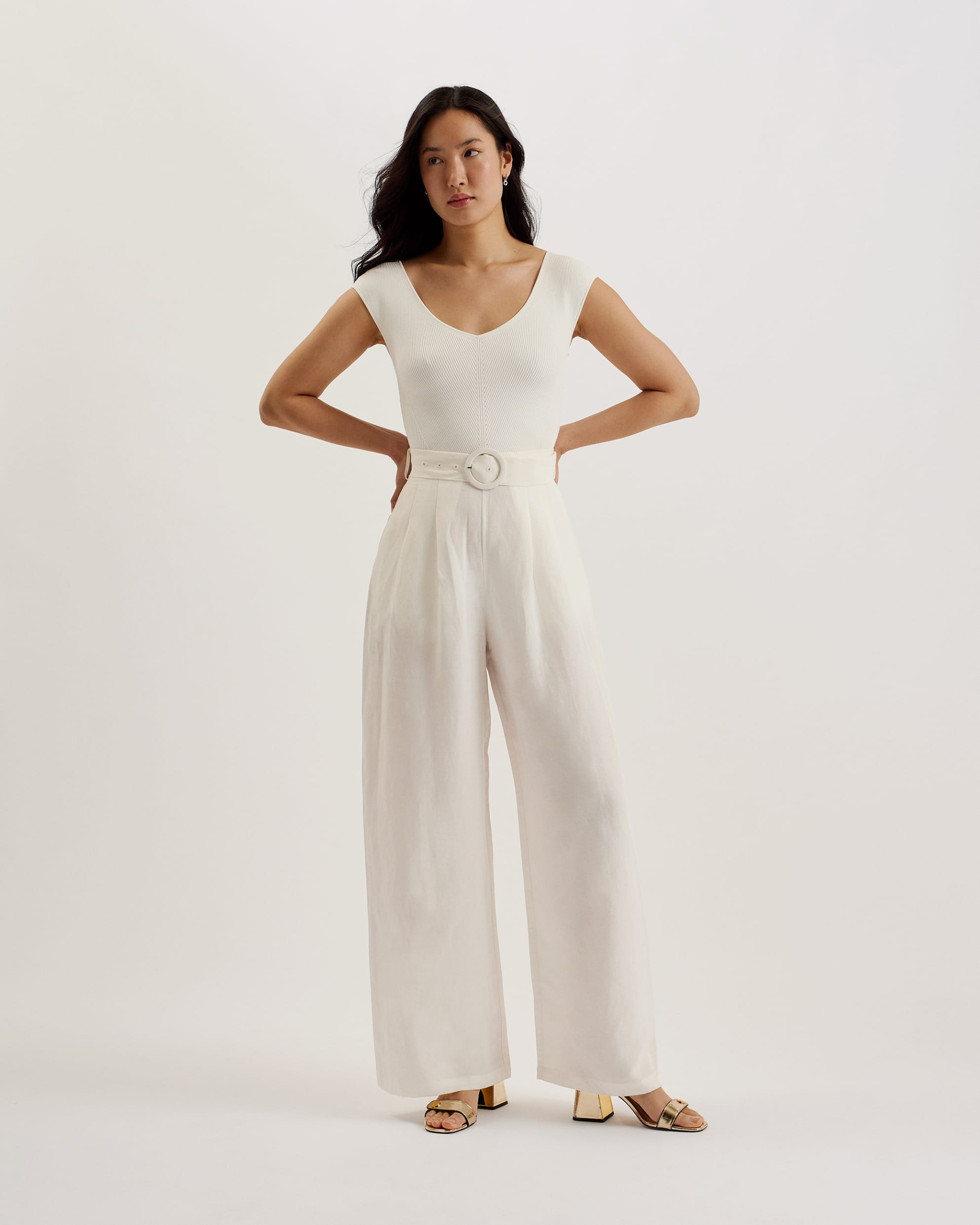 Knitted Bodice Wide Leg Jumpsuit | Ted Baker (UK)