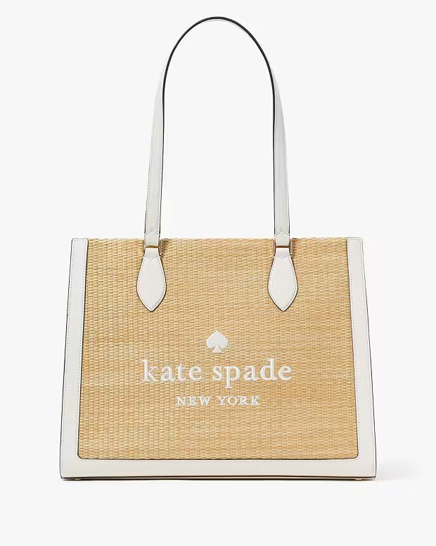 Ellie Straw Large Tote | Kate Spade Outlet