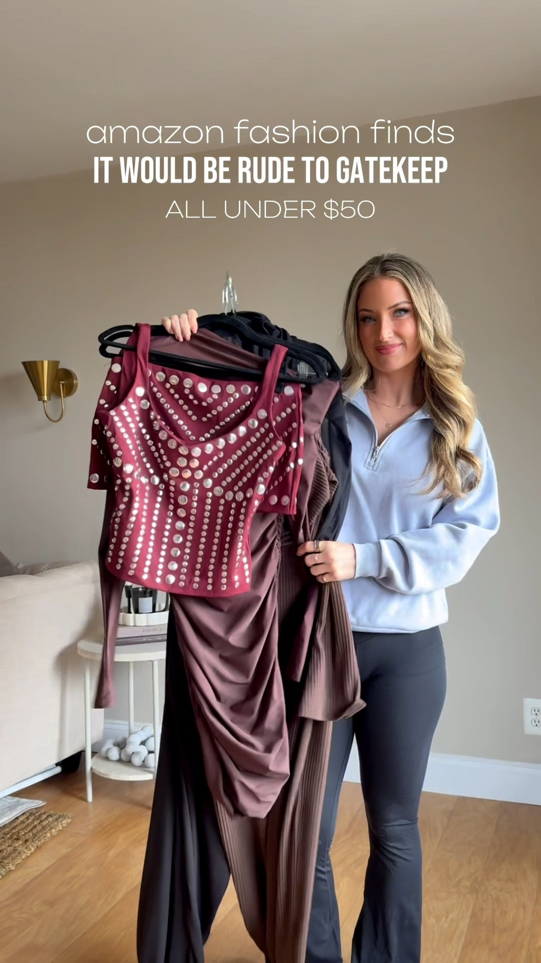 These amazon fashion finds were way too good to gatekeep!

I'm 5'5 wearing a small in the dresses and a medium in the set!

All on my sf under: AS SEEN ON TIKTOK

#amazonfashion #amazontryon #matchingset #winteroutfit #partydress

#LTKootd #LTKgrwm #LTKSeasonal