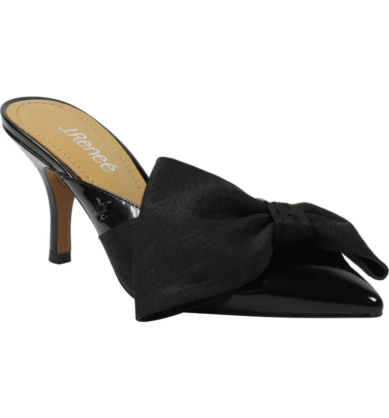 J. Reneé Elonna Asymmetrical Bow Pointed Toe Mule | Nordstrom | Nordstrom