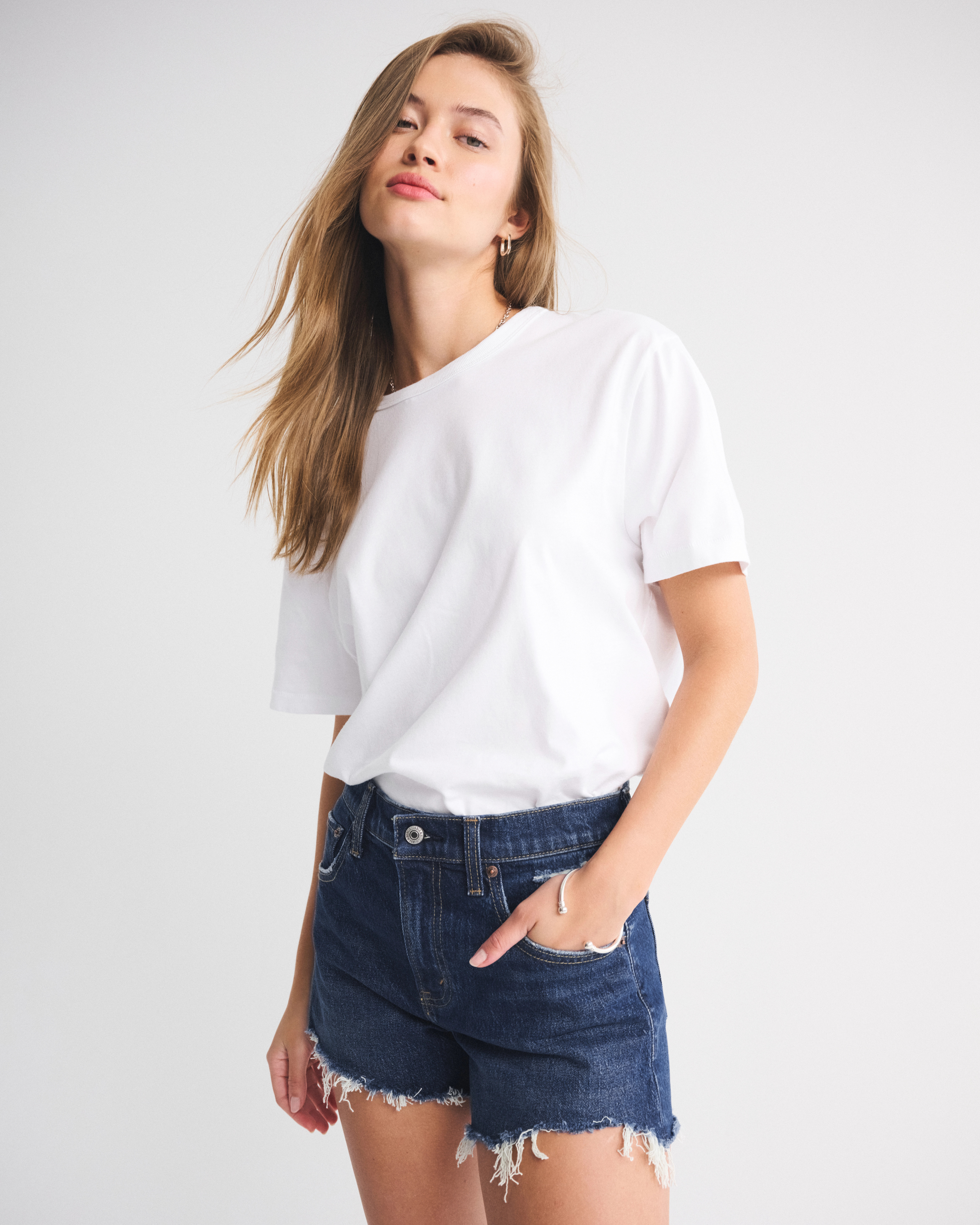 High Rise 90s Cutoff Short | Abercrombie & Fitch (US)