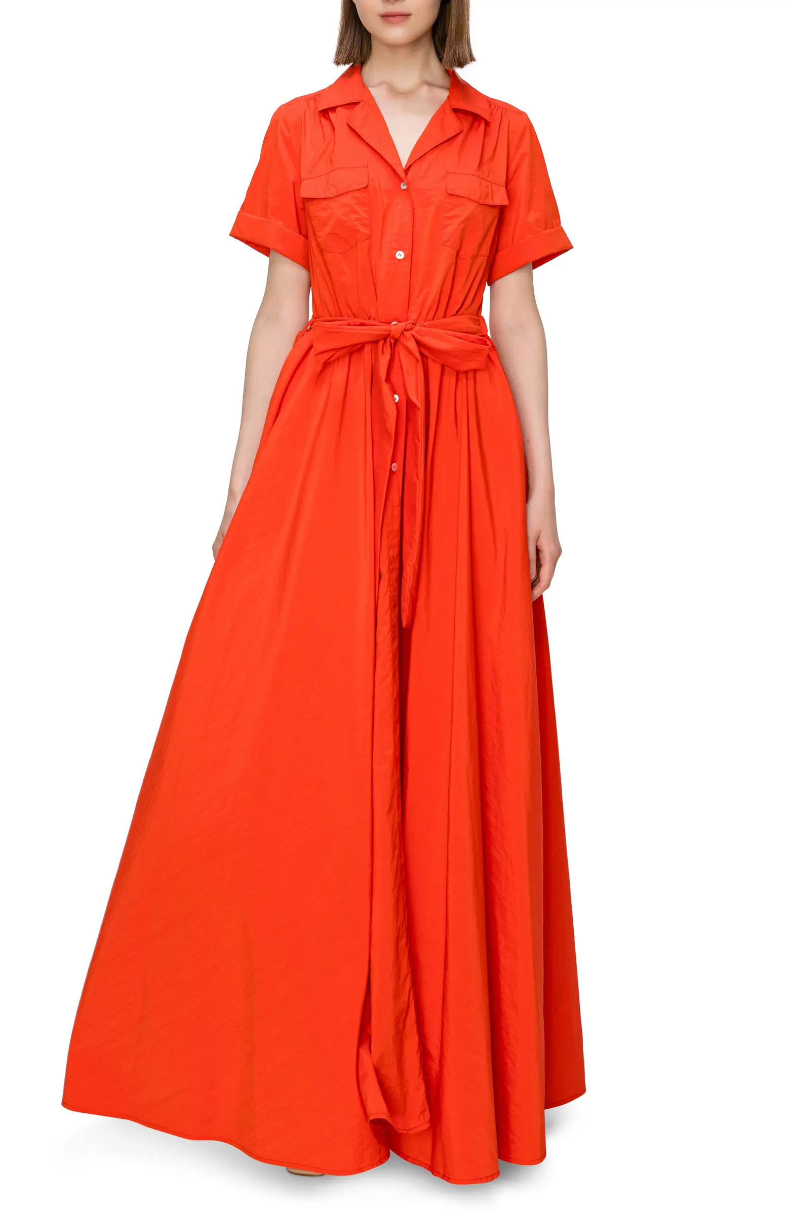 Tie Belt Poplin Maxi Shirtdress | Nordstrom