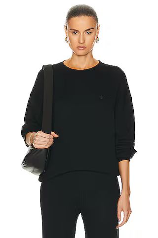 Eterne Oversized Crewneck Sweatshirt in Black | FWRD | FWRD 