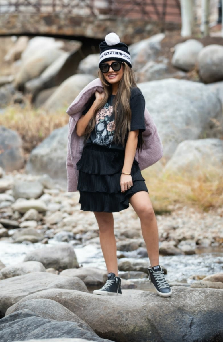 Forever Your Girl Pleated Tiered Black Mini Skirt | Apricot Lane Boutique