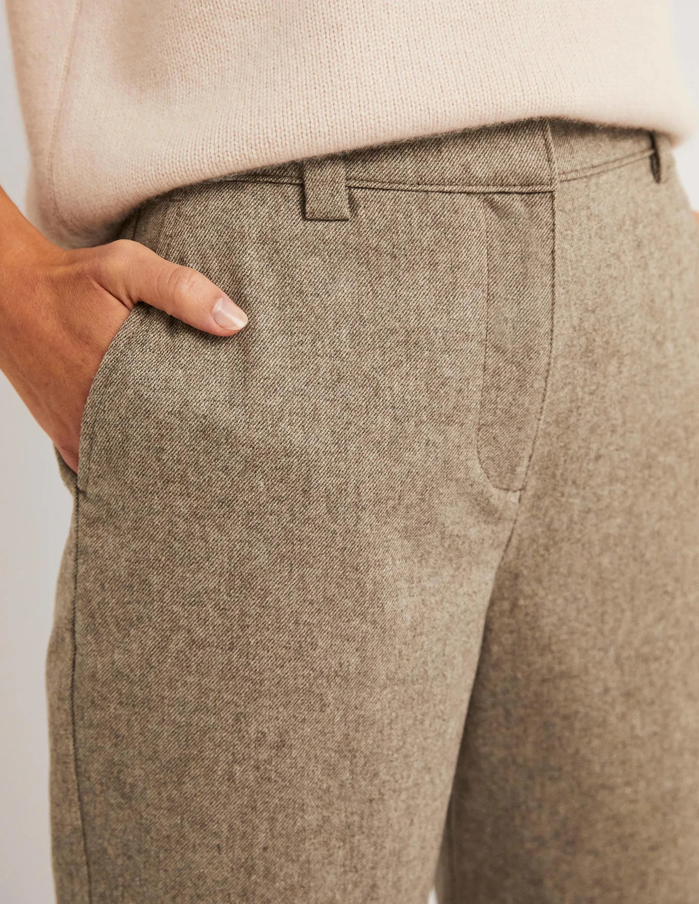 Barrel Leg Flannel Trousers | Boden (UK & IE)