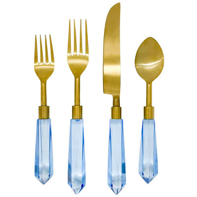 Acrylic Flatware Set - Light Blue4-Piece Set | Laura Park Designs