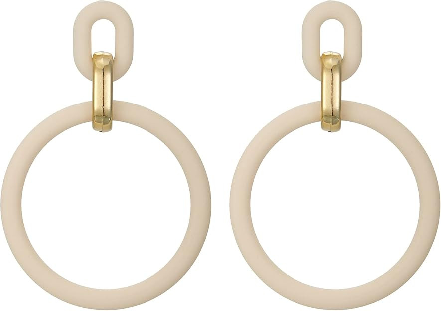 Acrylic Rectangle Earrings, Fashion Acrylic Square/Oval/Hoop Statement Drop Earrings for Women | Amazon (US)