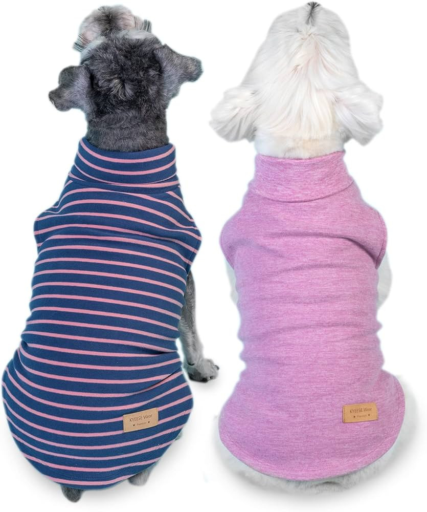 KYEESE 2Pack Dog Coat Turtleneck Stretchy Dog Sweater Super Soft Dog Cold Weather Coat for Small ... | Amazon (US)