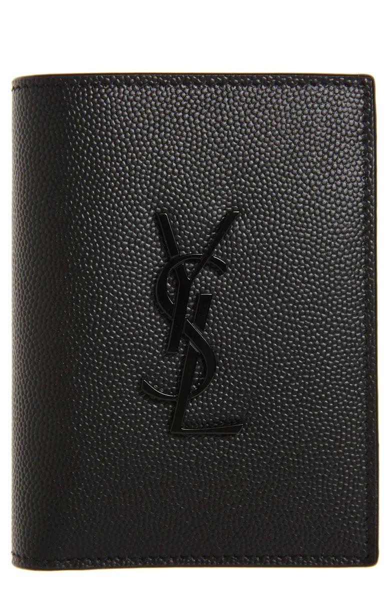 YSL Monogram Pebbled Leather Bifold Wallet | Nordstrom