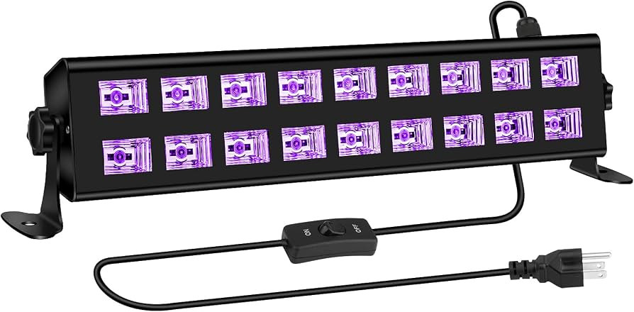 Black Light Bar Glow Party - 54W 18LEDs Powerful UV Black Light Glow in The Dark Party Supplies f... | Amazon (US)