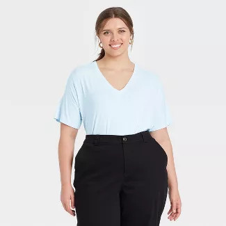 Women's Short Sleeve V-Neck T-Shirt - A New Day™ | Target