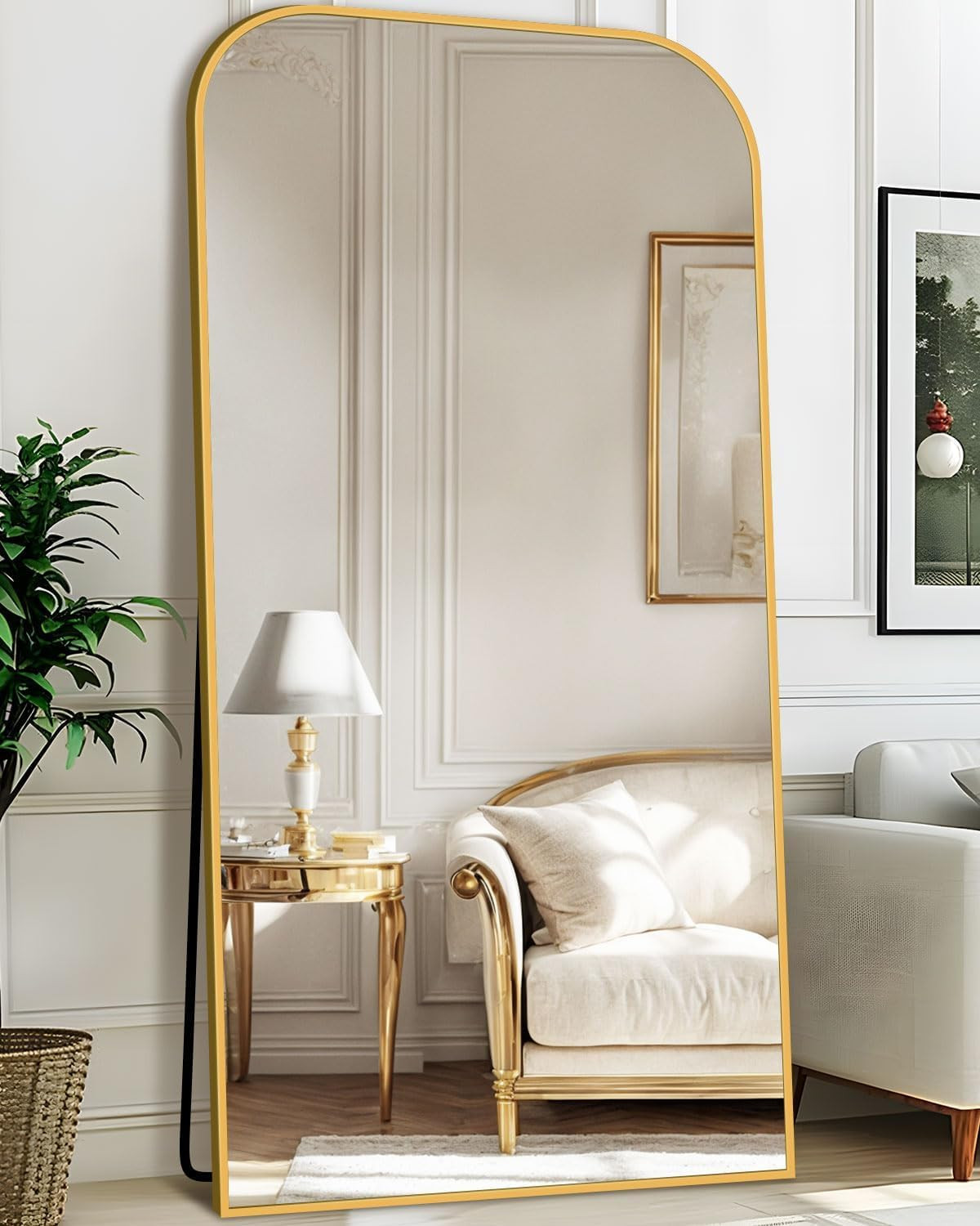 Antok Full Length Mirror, 81"x41" Floor Mirror Freestanding, Arched Floor Standing Large Full Bod... | Amazon (US)