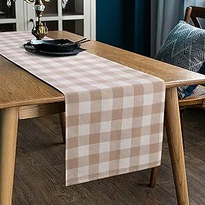 LONG WAY 100% Cotton Dining Table Runner-13 by 72 inches,Buffalo Check Table Runner Machine Washa... | Amazon (US)