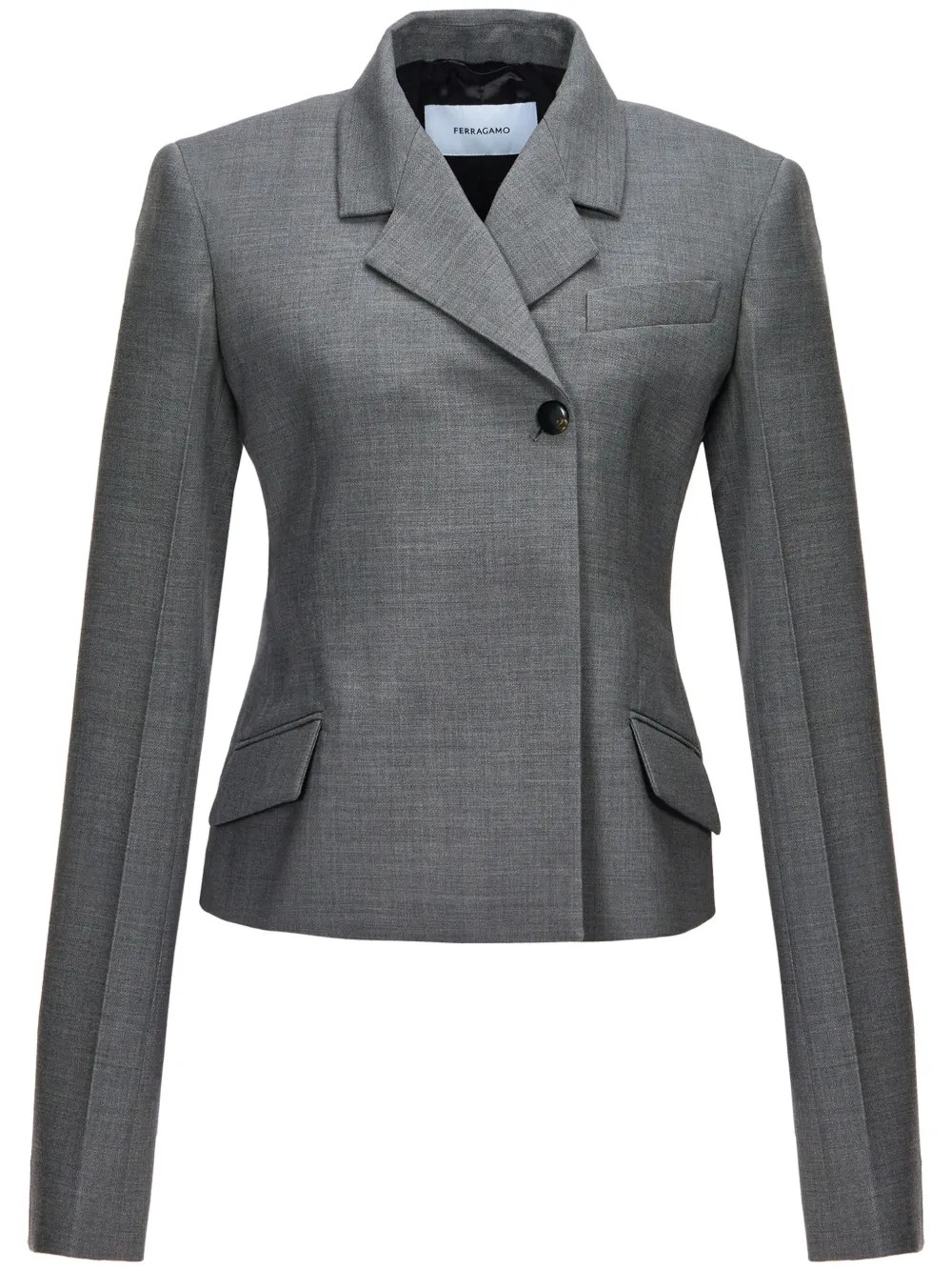 Ferragamo double-breasted Wool Blazer - Farfetch | Farfetch Global