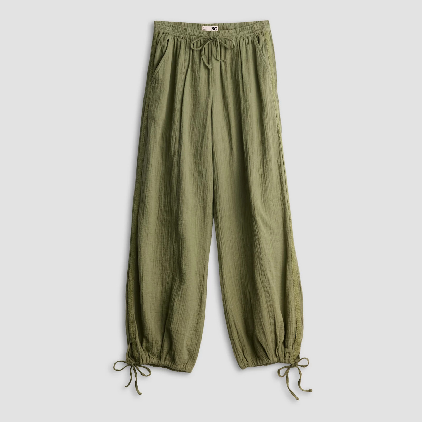 Juniors' SO® Mid Rise Double Gauze Jogger Pants | Kohl's