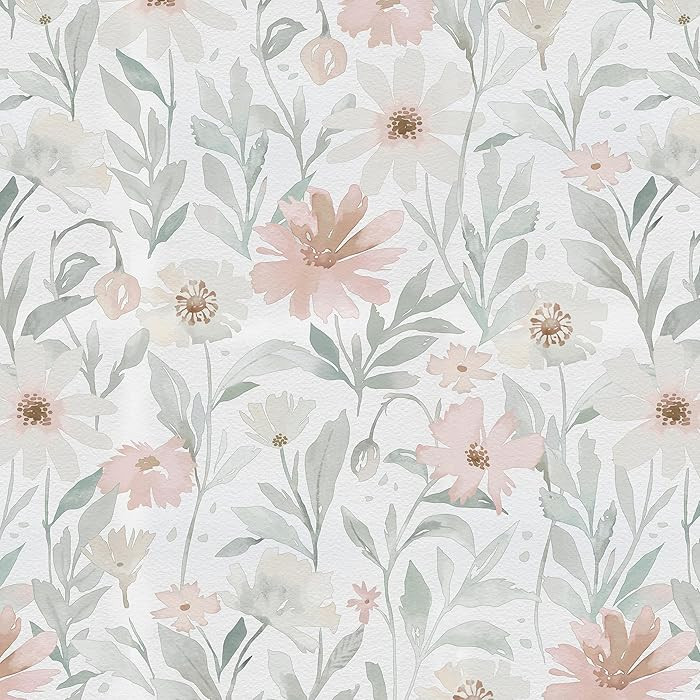 CiCiwind 17.3"×393.7" Peel and Stick Wallpaper Floral Removable Self Adhesive Eco-Friendly Conta... | Amazon (US)