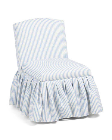 20x29 Vail Striped Accent Chair With Pleated Skirt | TJ Maxx